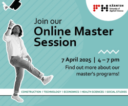 Master's  Programs in Construction, Technology, Economics, Management, Health Sciences, Social Studies – Carinthia University of Applied Sciences (CUAS), Austria