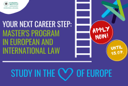 >Master’s program (LL.M.) in European and International Law - Saarland University, Germany